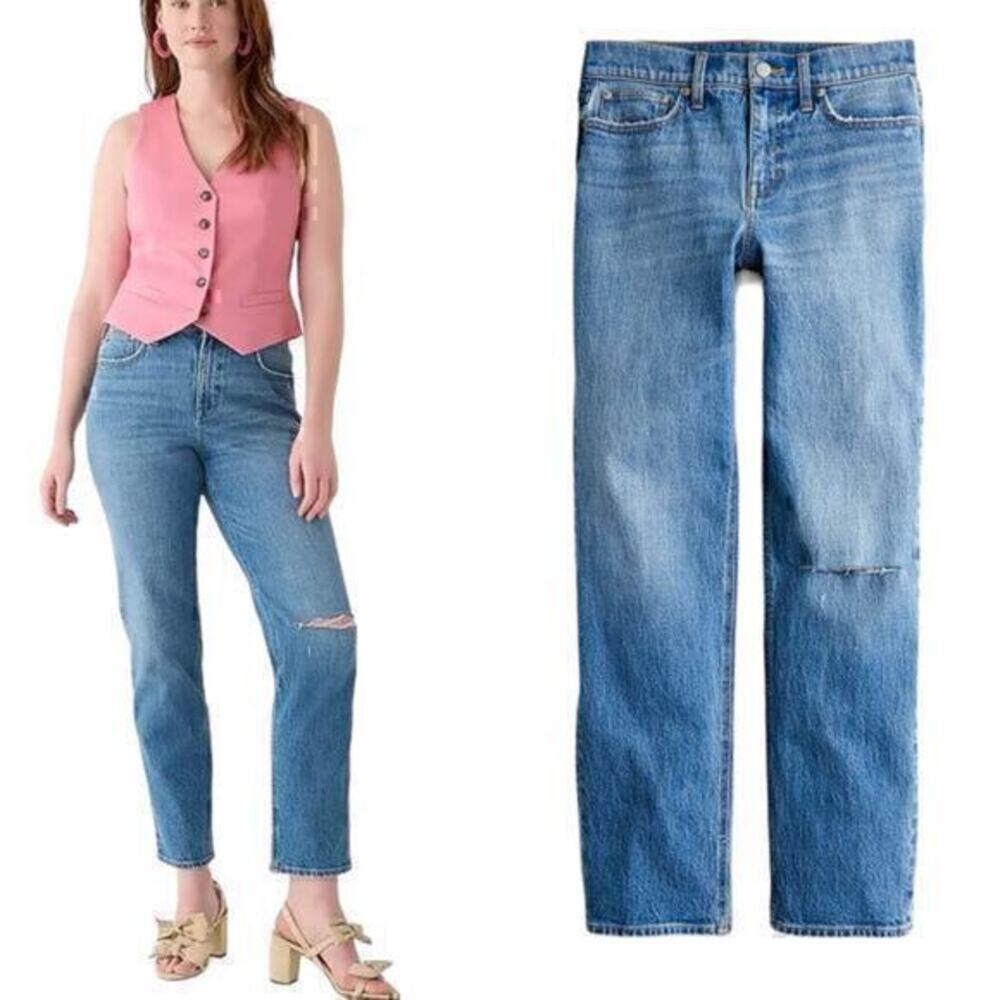 J.Crew High-rise '90s classic straight jean in Rouses wash BP483 size 31 NWT